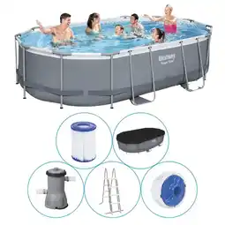 Decathlon Bestway - Power Steel - Opzetzwembad - 488x305x107 cm aanbieding