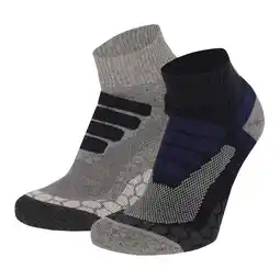 Decathlon Xtreme - Lage Wandelsokken - Unisex - Multi blauw - 2-Paar - Wandelsokken dames aanbieding