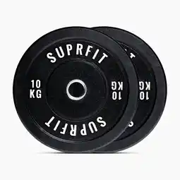 Decathlon Suprfit HI-TEMP White Logo Bumper Plates (paar) - 5 kg aanbieding