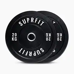 Decathlon Suprfit HI-TEMP White Logo Bumper Plates (paar) - 5 kg aanbieding
