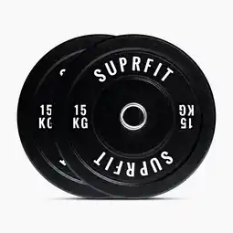 Decathlon Suprfit HI-TEMP White Logo Bumper Plates (paar) - 5 kg aanbieding