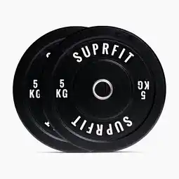 Decathlon Suprfit HI-TEMP White Logo Bumper Plates (paar) - 5 kg aanbieding