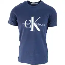 Decathlon T-shirt Calvin Klein Core Monogram, Zwart, Mannen aanbieding