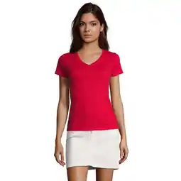 Decathlon Dames Imperial V Hals Tshirt (Rood) aanbieding