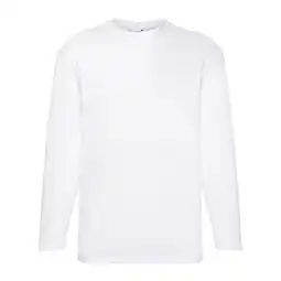 Decathlon Unisex Adult Valueweight Tshirt met lange mouwen (Wit) aanbieding