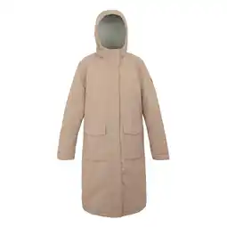 Decathlon Dames Yarli Longline Waterdichte Jas (Warm Taupe/Licht Vanille) aanbieding