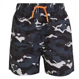 Decathlon Skander III Camouflage Zwemshort Kinderen/Kinderen (Zwart) aanbieding