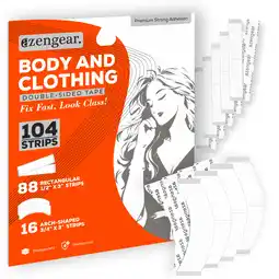 Decathlon Dubbelzijdige lichaamstape voor kleding, jurken (104 stroken) aanbieding