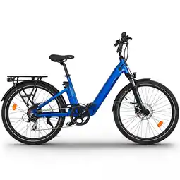 Decathlon UB200 | Ebike veelzijdig met volledige vering | Tot 140 km | Blauw | 26 aanbieding