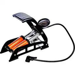 Decathlon Voetpomp met dubbele cilinder, 7 BAR aanbieding