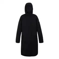 Decathlon Dames Yarli Longline Waterdichte Jas (Zwart/Donkergrijs) aanbieding