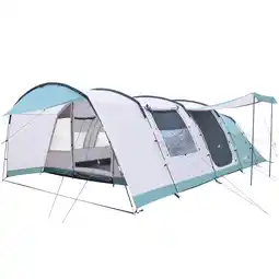 Decathlon Tunneltent Hafslo 6 XL Sleeper Protect - Ingenaaide Vloer, Zwarte cabine aanbieding