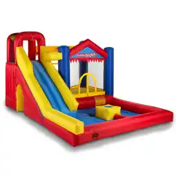 Decathlon Opblaasbaar springkasteel - Avyna Waterslide Springkussen aanbieding