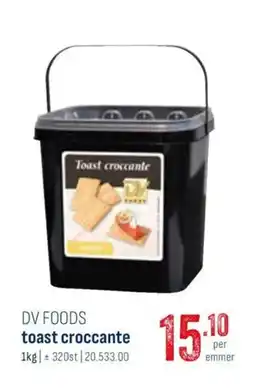 Horeca totaal DV FOODS toast croccante aanbieding
