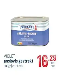 Horeca totaal Violet ansjovis gestrekt aanbieding