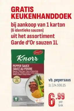 Horeca totaal Knorr vb.pepersaus aanbieding