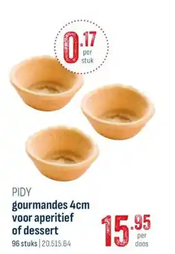 Horeca totaal Pidy gourmandes 4cm voor aperitief of dessert aanbieding