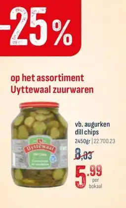 Horeca totaal Uyttewaal zuurwaren augurken dill chips aanbieding