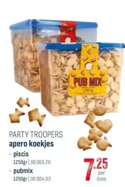 Horeca totaal Party troopers apero koekjes aanbieding