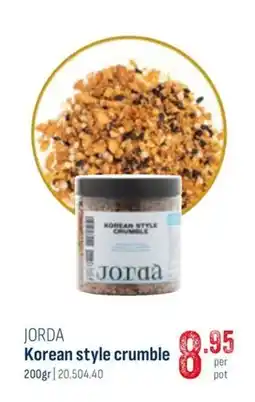 Horeca totaal Jorda korean style crumble aanbieding