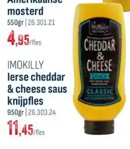Horeca totaal Imokilly lerse cheddar & cheese saus knijpfles aanbieding