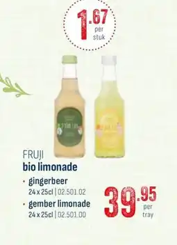 Horeca totaal Fruji bio limonade aanbieding