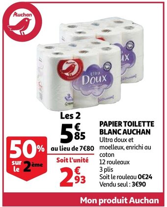 Auchan Papier Toilette Blanc Auchan aanbieding