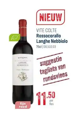 Horeca totaal Vite Colte Rossocorallo Langhe Nebbiolo aanbieding