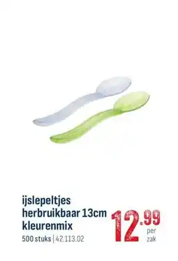 Horeca totaal Ijslepeltjes herbruikbaar 13cm kleurenmix aanbieding