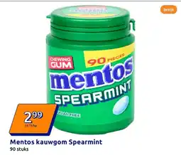 Action Mentos kauwgom Spearmint aanbieding