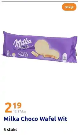 Action Milka Choco Wafel Wit aanbieding