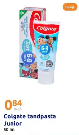 Action Colgate tandpasta Junior aanbieding