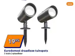 Action Eurodomest draadloze tuinspots aanbieding