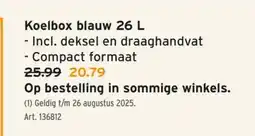 GAMMA Koelbox blauw 26 L aanbieding