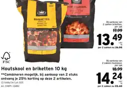 GAMMA Houtskool en briketten 10 kg aanbieding