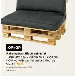 GAMMA Palletkussen Hidde antraciet aanbieding