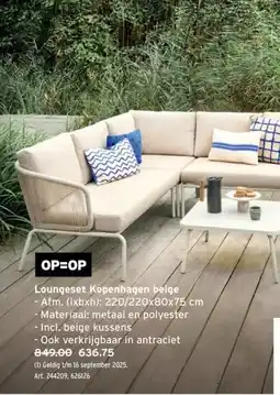 GAMMA Loungeset Kopenhagen beige aanbieding