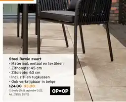 GAMMA Stoel Bowie zwart aanbieding