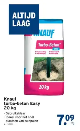 GAMMA Knauf turbo-beton Easy 20 kg aanbieding