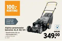 GAMMA Alpina grasmaaier benzine AL4 46 SH aanbieding