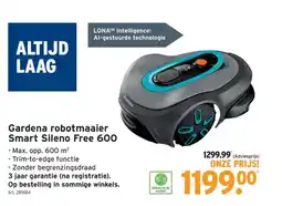 GAMMA Gardena robotmaaier Smart Sileno Free 600 aanbieding