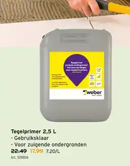 GAMMA Tegelprimer 2,5 L aanbieding