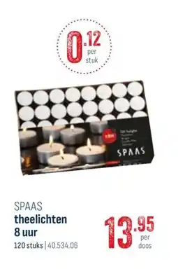 Horeca totaal Spaas theelichten 8 uur aanbieding