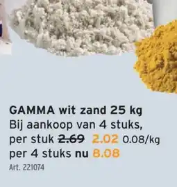 GAMMA GAMMA wit zand 25 kg Bij aankoop van 4 stuks aanbieding