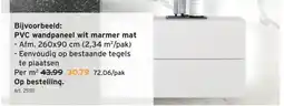 GAMMA PVC wandpaneel wit marmer mat aanbieding