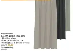 GAMMA GAMMA gordijn 1382 zan aanbieding