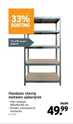 GAMMA Handson stevig metalen opbergrek aanbieding