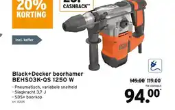 GAMMA Black+Decker boorhamer BEHSO3K-QS 1250 W aanbieding