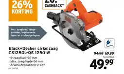 GAMMA Black+Decker cirkelzaag CS1250L-QS 1250 W aanbieding