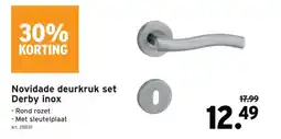 GAMMA Novidade deurkruk set Derby inox aanbieding